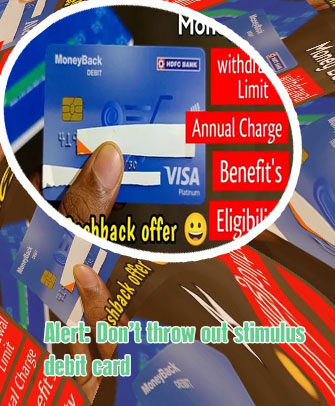 Blue visa debit card